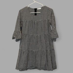 Black and White Gingham Mini Dress Medium